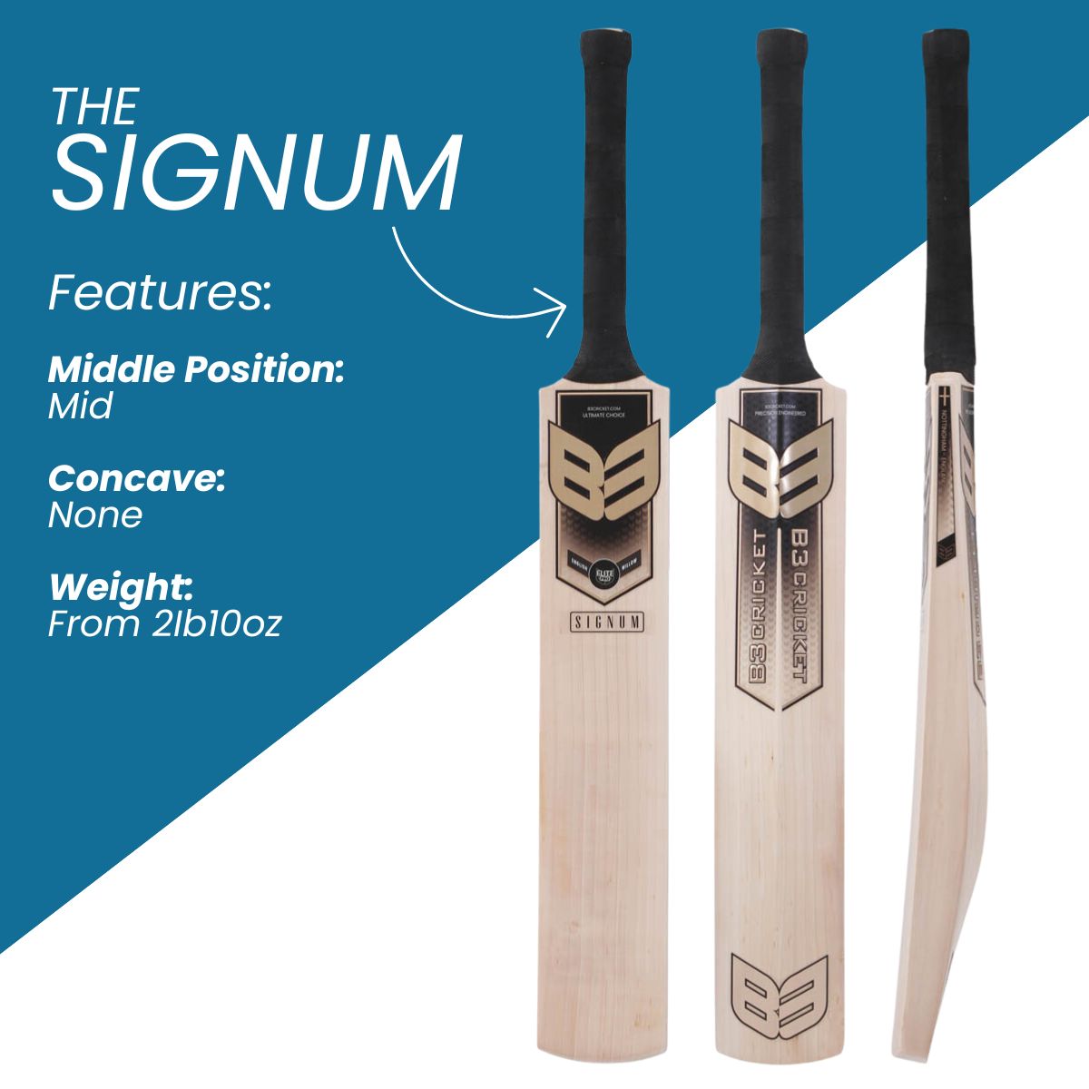 B3 Cricket Signum Excel (Grade 3) Cricket Bat - The Cricket Store