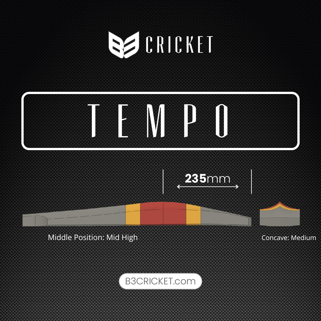 B3 Cricket Tempo Elite Plus (Grade 1) Cricket Bat - The Cricket Store