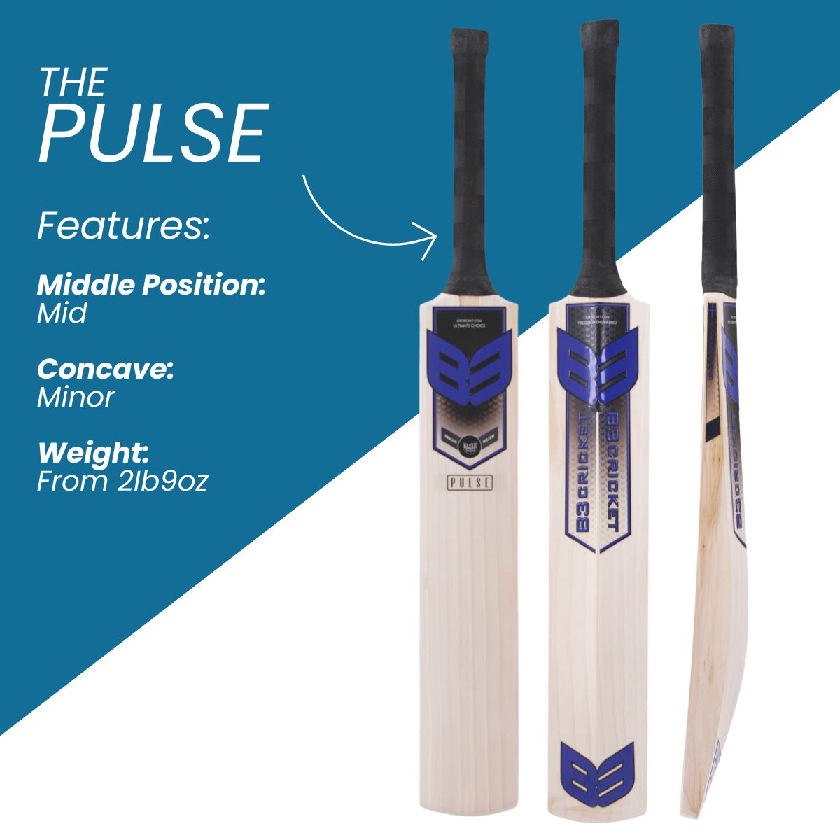 B3 Cricket Pulse Elite Plus (Grade 1) Cricket Bat - The Cricket Store