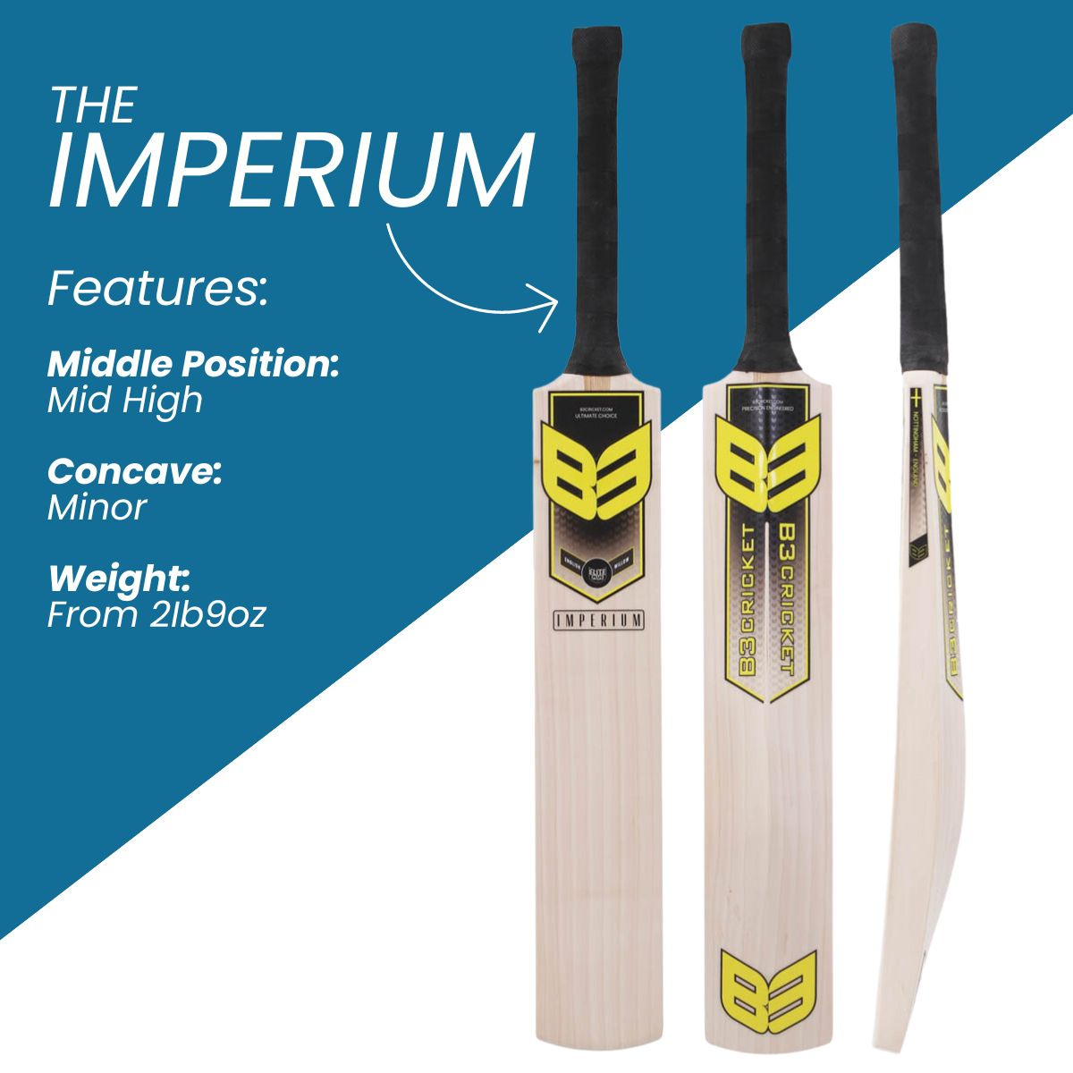 B3 Cricket Imperium Excel (Grade 3) Cricket Bat - The Cricket Store