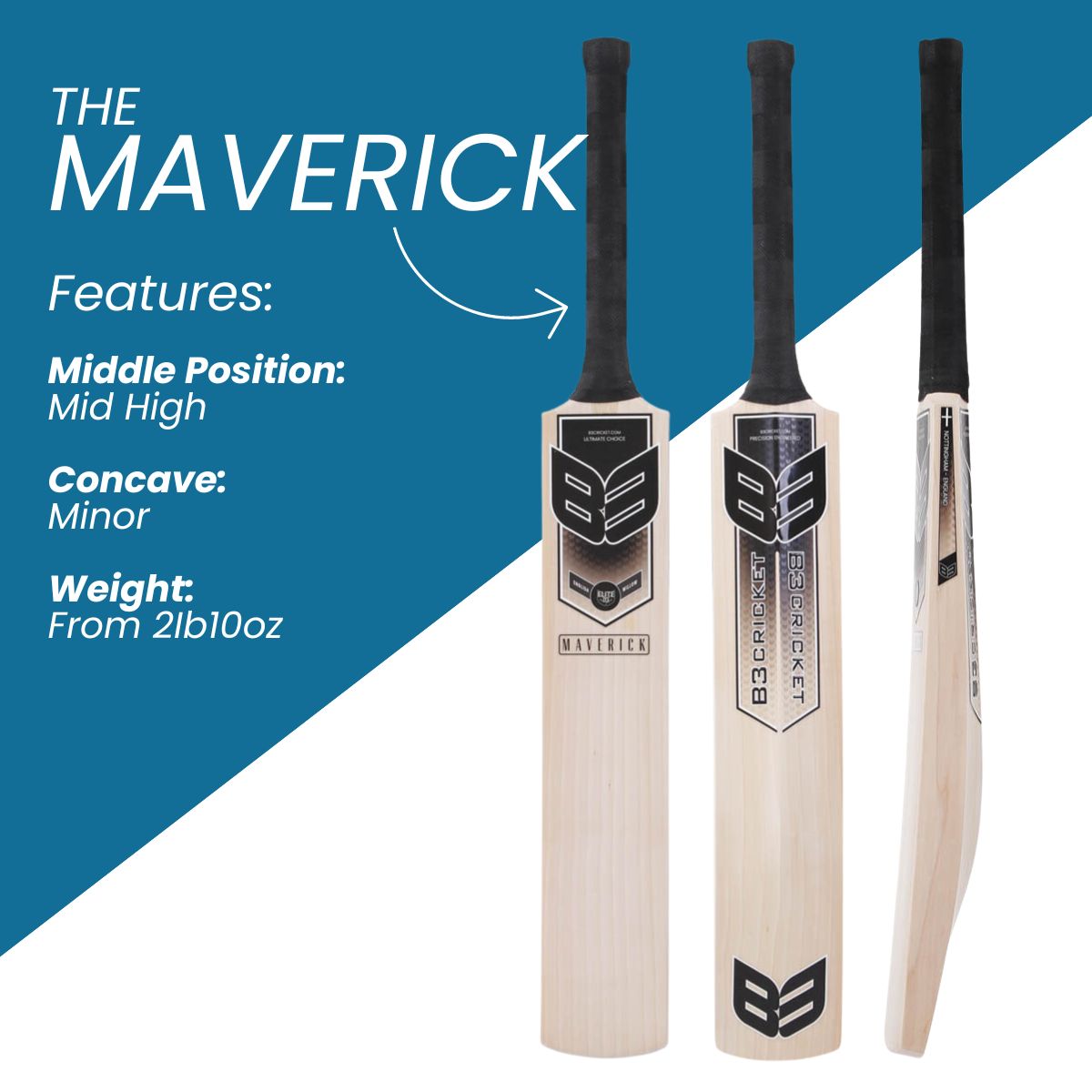 B3 Cricket Maverick Elite Plus (Grade 1) Cricket Bat - The Cricket Store